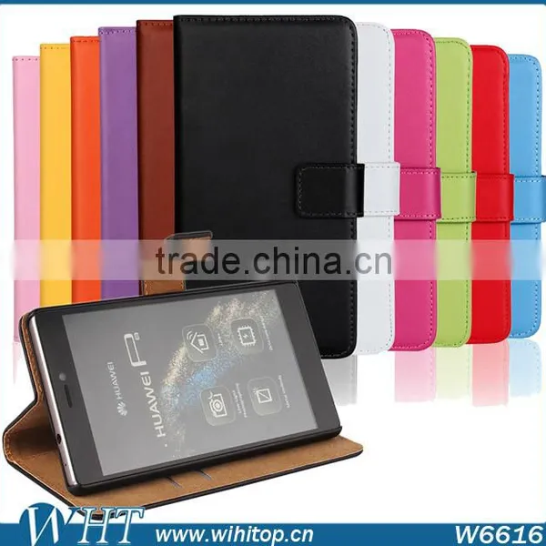 Leather Card Slot Flip Cover With Stand for Huawei Ascend P8 Case photo-6