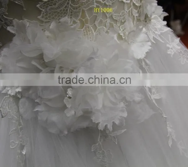 Best Seller Skin Color Tulle With Soft Ball Gown Skirt Bridal Wedding Dress photo-3