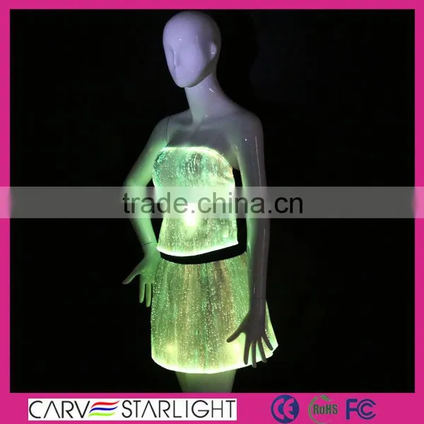 2016 New Products Luminous Strapless Top and Mini Skirts Sets photo-5