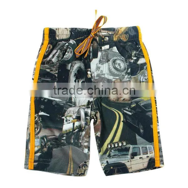 (D2709) WHITE 18M-6Y Toddler Wear Boys Racers Car Collection Printed Casual Comfortable Shorts