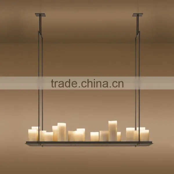 Modern Innovative Candle and Metal Light Fixture Altar Pendant Suspension Light Altar Chandelier