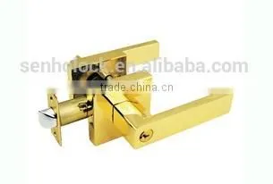 North America Style Residential Brass Grade 3 Door Grip Handle Lockset Tubular Lever Lock photo-5