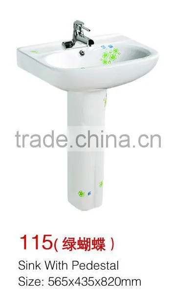 115 Bathroom Toilet Pedestal Washing Basin photo-2