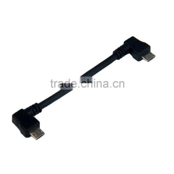10cm Right Angle to Left Angle Micro USB Host OTG Cable 4 DAC Digital Amplifier photo-2