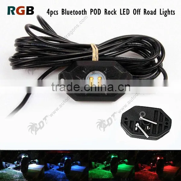 Pro Kit Multicolor RGB Rock Lights For Jeep Wrangler Jk Tj WJ XJ MJ or Trucks photo-2