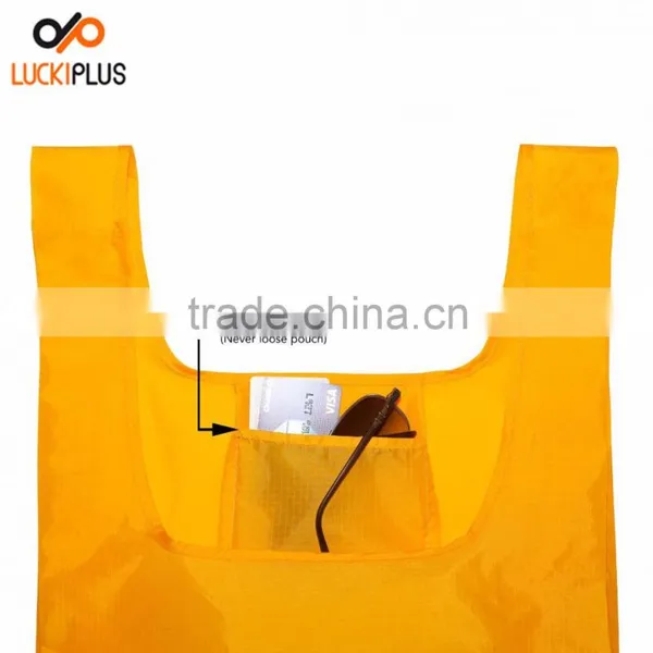 Luckiplus Reusable Shopping Bag Foldable Shopping Bag100% Ripstop Nylon Blue photo-3