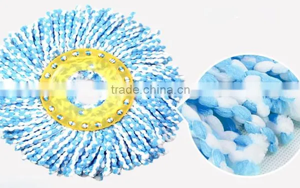 High Quality Floor Cleaning Spin Washable Microfiber Round Mop Heads photo-3