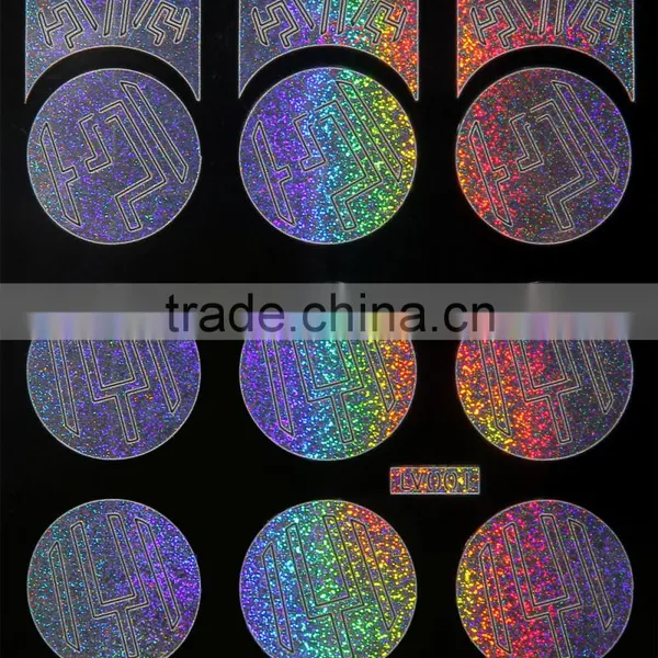 Round Shape Silver Laser Nail Vinyl Stencil photo-2