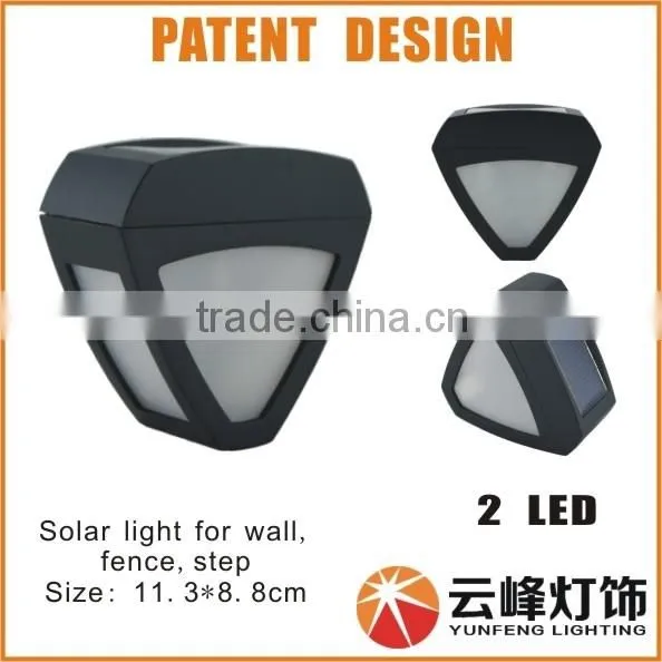 2 LED Solar Wall Light Wall Mounted Outdoor Solar Lights photo-4
