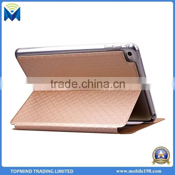 Diamond-shaped Style Flip Wallet Leather Case for IPad Mini 4 With Window View photo-3