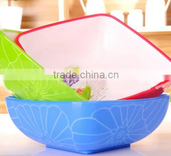 2016 Square Double Color Wholesale Plastic Containers Salad Bowl photo-2