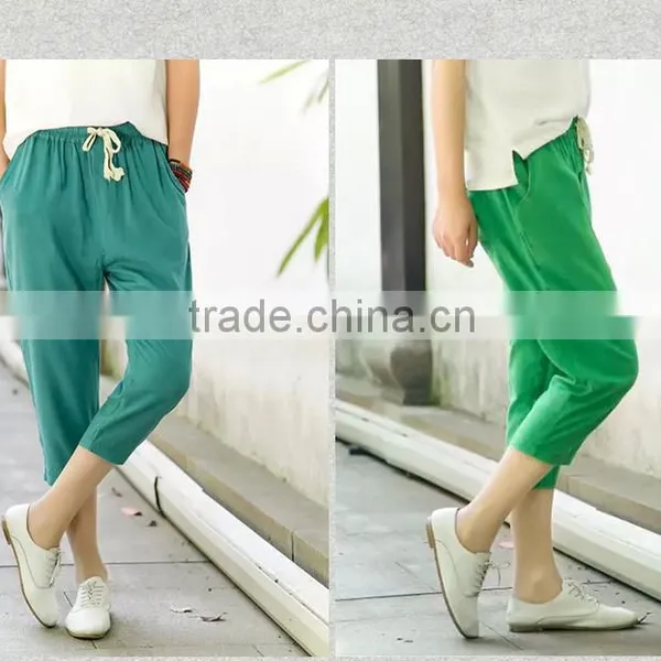 Cotton and Linen Seven Leisure Female Trousers