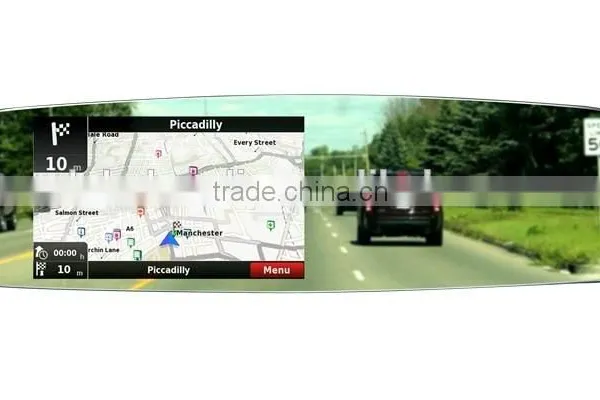 4.3 Inch Frameless Rearview Mirror Monitor Sychronize Informations Gps Navigation photo-6