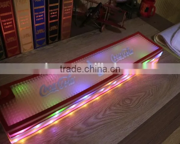 New Design Customed Made Soft Pvc LED Bar Mat photo-3
