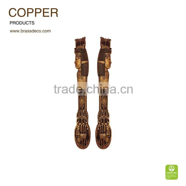 Hotel Entrance Door HK815 OB Copper Door Luxurious Handle
