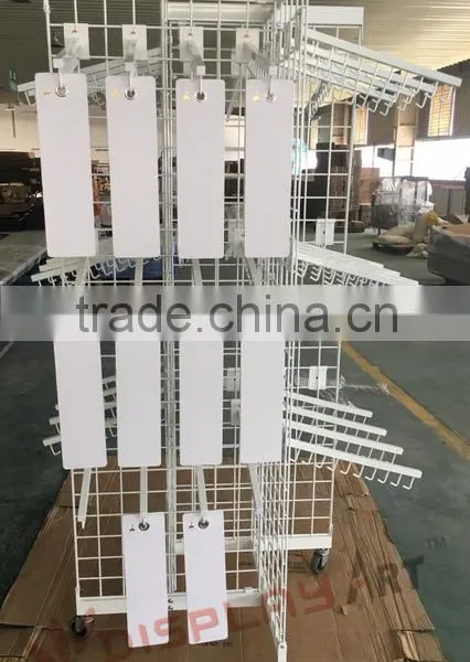 Custom White Metal Gridwall Panel Floor Display photo-2