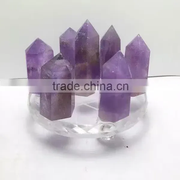 Natural Amethyst Crystal Point Seven Star Group photo-3