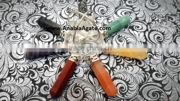 7 Chakra Spinning Merkaba Agate Energy Generator : Agate Chakra Healing Tools photo-2
