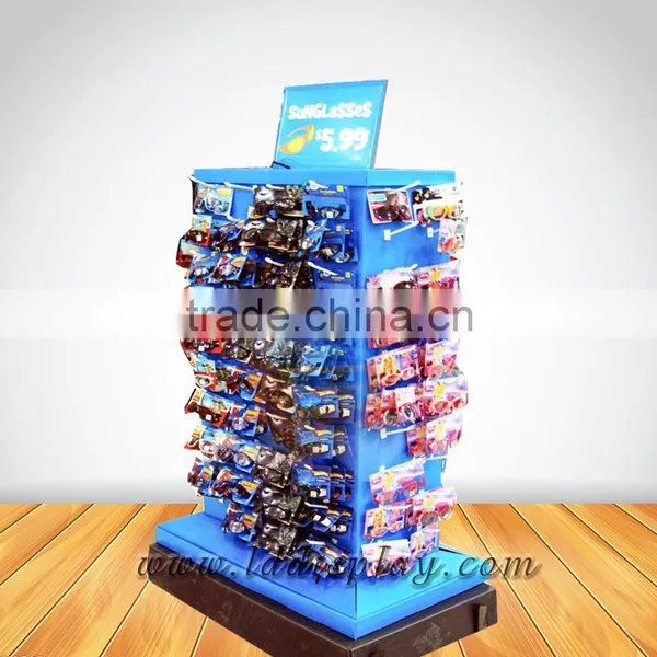 Retail Cardboard Floor Standing Sunglasses Display Rack