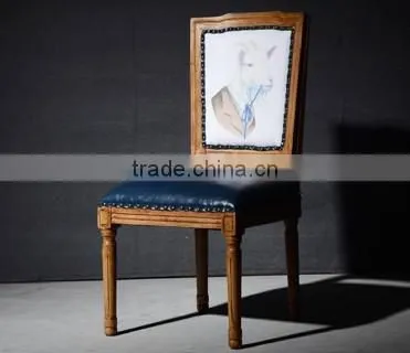 High Quality Square Backrest Antique Style Dining Chair photo-2