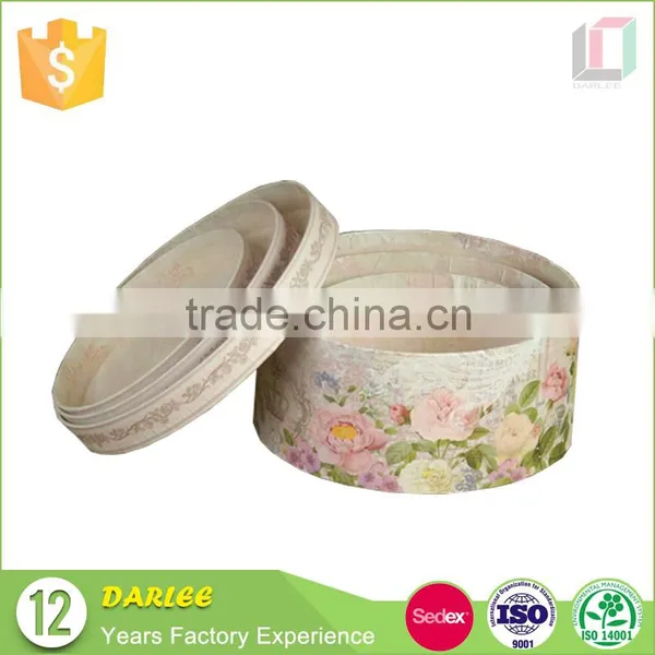 Embossing Large Round Shaped Cardboard Gift Boxes With Hinged Lid photo-6
