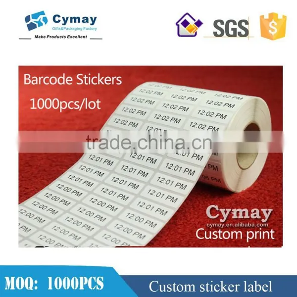 Custom print logo packaging label with adhesive paper sticker