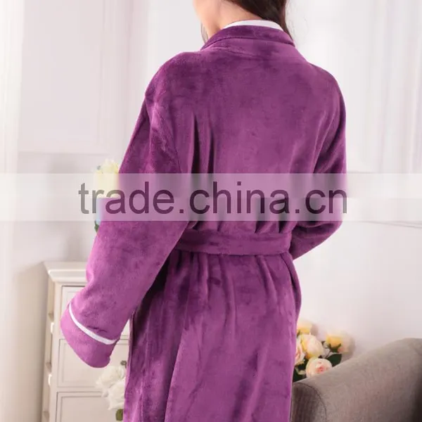 Factory Wholesale Custom Logo Cotton Velour Hotel Bathrobe Embroidered Logo photo-6