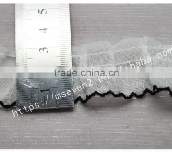 Good Price 3cm Width Folding Cotton French Tulle Lace for Dress photo-5