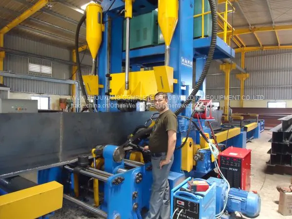 H Beam Assembly, Welding and Straightening Integral Machine