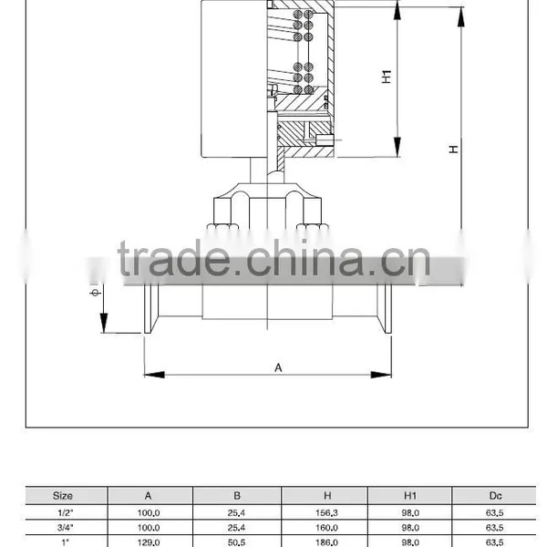 Stainless Steal Pneumatic Diaphragm Valves, Pneumatic Diaphragm Valve/Sanitary Manual Pneumatic Diaphragm Valve photo-6