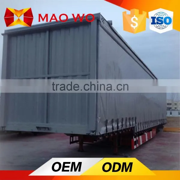 Low Price Tri-axle Open Van Transport Semi Trailer for Sale Export Africa photo-6