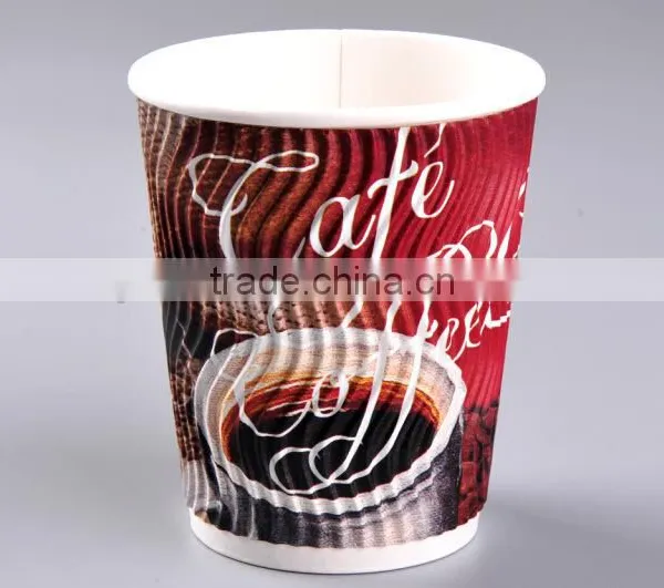 8oz Disposable Corrugated Wall Paper Coffee Cup for Customized photo-4