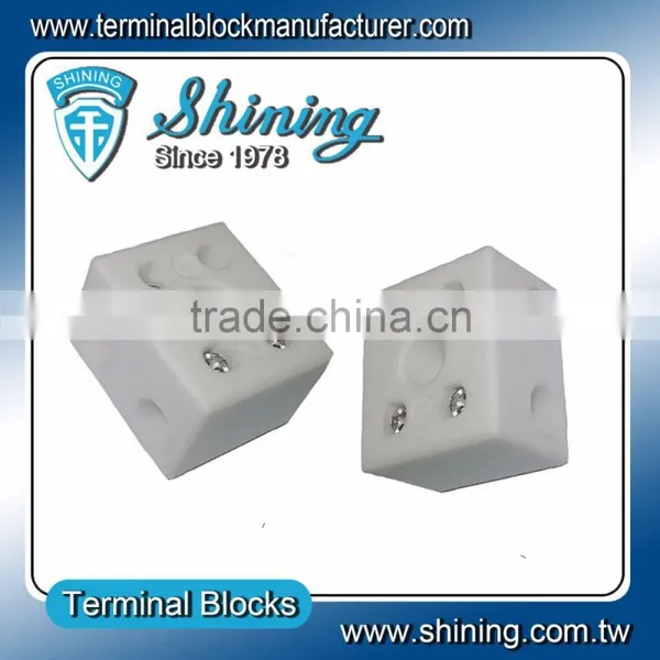 TC-652-A No Glazed Plated 600V 2 Pole 16mm 65A Porcelain Terminal photo-4