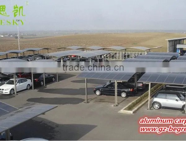 White Metal Frame Double Polycarbonate Sheet Aluminum Car Canopy Carport photo-6