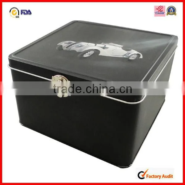 Empty Tall Colored Metal Customed Square Tin Box for Wine photo-3