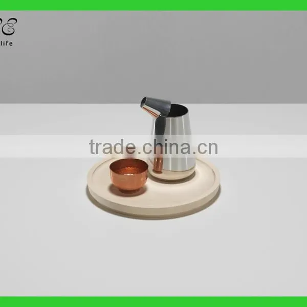 Round Shape Wooden Serving Tray photo-2