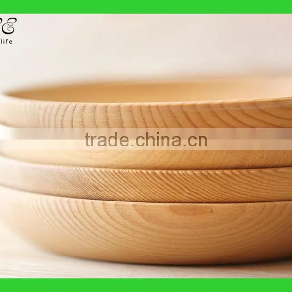 Custom Wood Plate Round Wooden Serving Tray Round Wood Service Trays photo-2