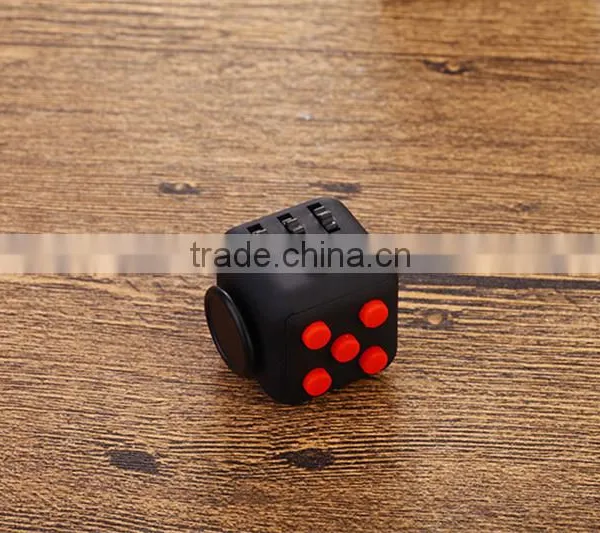 2016 New Arrive Addicting High Quality 6-Sided Desk Toy Fidget Mixed Colors Magical Cub Smooth Button Desk Toy Fidget photo-3