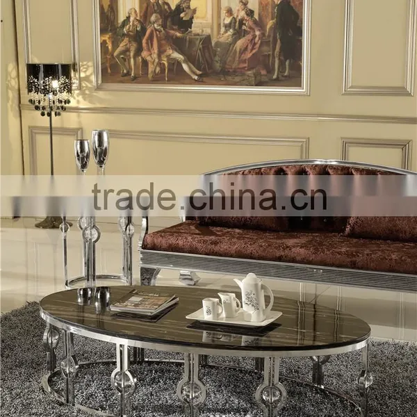 Hot Sell Egg Shape Hotel/living Room Furniture Stainless Steel Coffee/center Table B818 photo-2