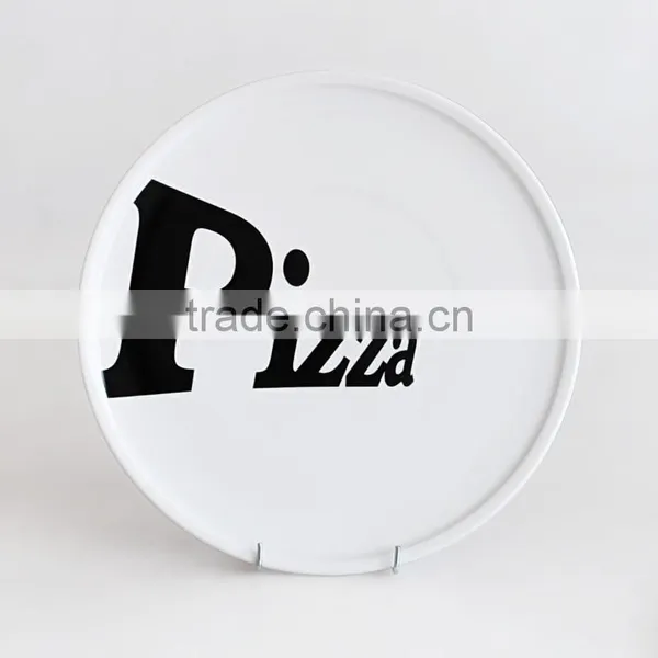 All Kinds Size Ceramic Round Plate With Decal Printing Pizza Plates photo-6