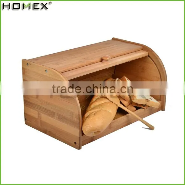 High Quality Bamboo Bread Bin/Bamboo Bread Storage/Homex_Factory photo-2