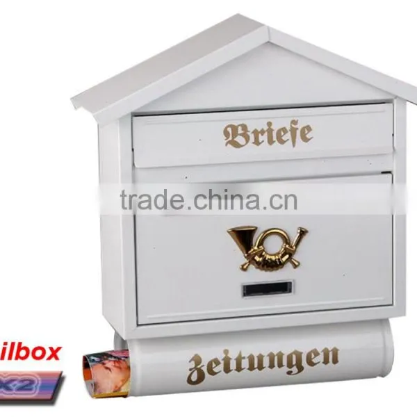European Style Wall Mount Mailbox Letter Box photo-3