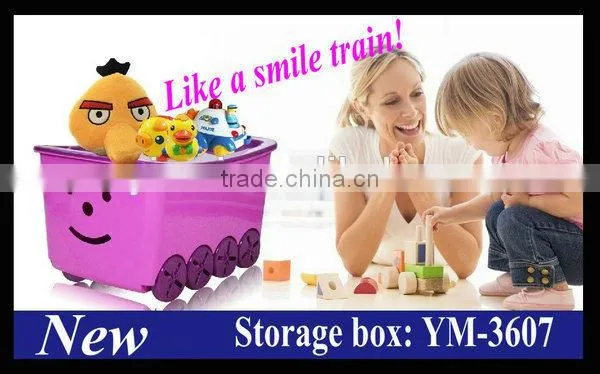 Emc 3607 Hot Wheeled Kid Toy Box Plastic Storage Box With Lid photo-3