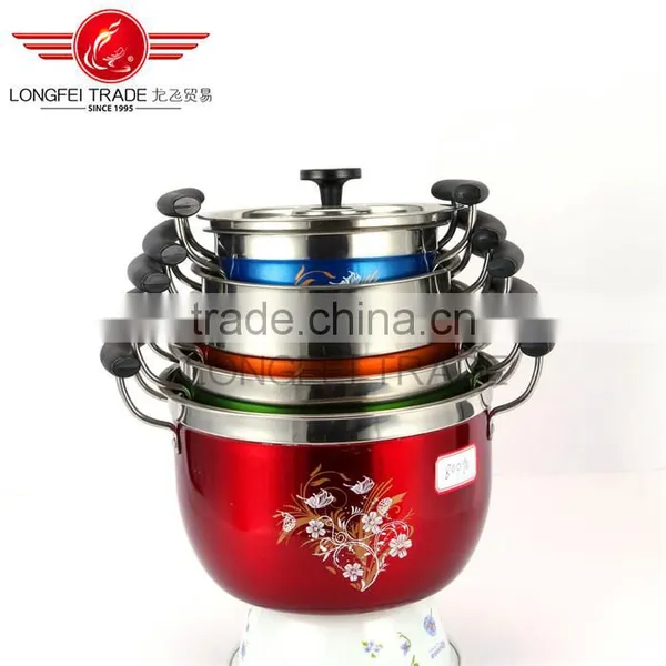 Longfei Decal Non-stick Stock Pot/soup Stock Pot/stainless Steel Handle Stock Pot photo-2