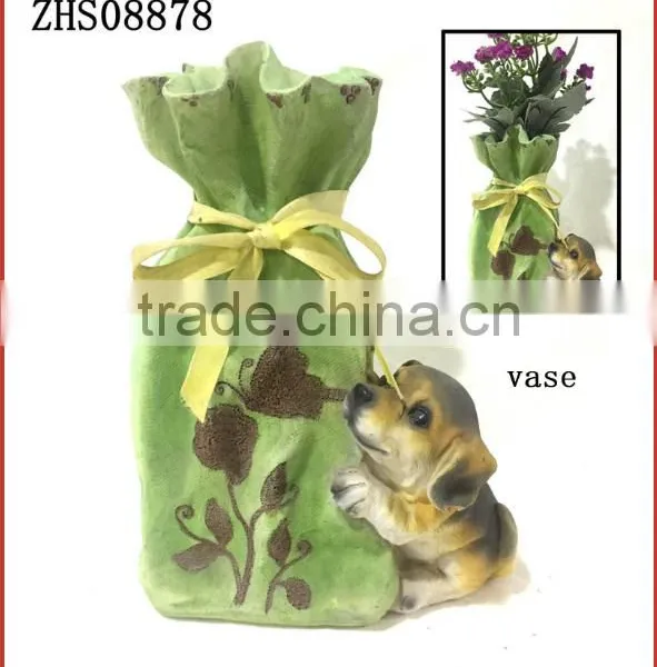 Western Style Modern Garden Craft Green Color Vase Flower