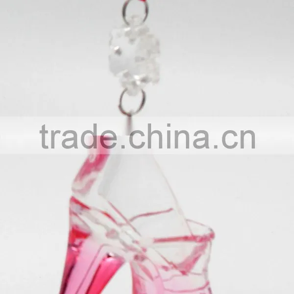 Acrylic Transparency and Red Crystal Shoe Deoration for Valentine's Day photo-3