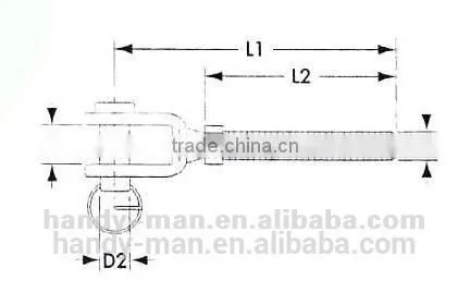 Horizontal Lifeline System Component Stainless Steel Threaded Jaw Terminal photo-3