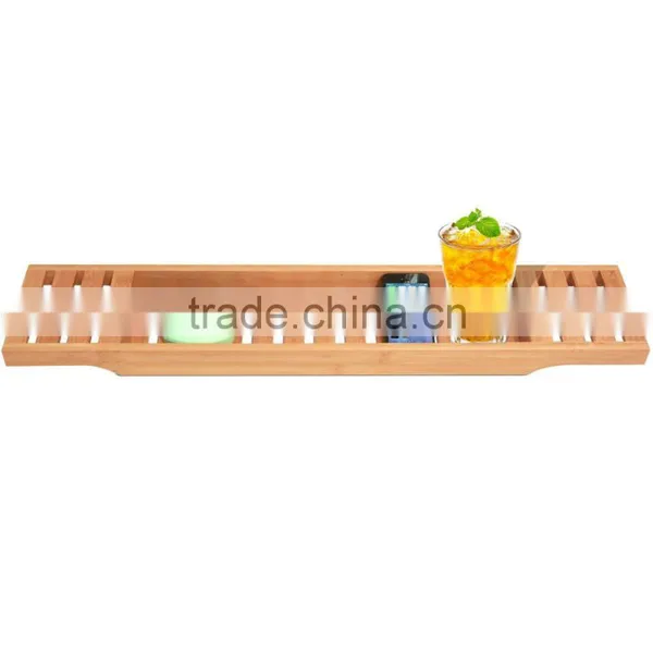 Bamboo Bathtub Shower Caddy. Large Size Will Fit Most Tubs photo-3