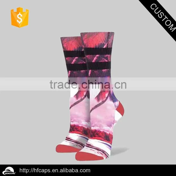 Spandex / Nylon / Cotton Material and Unisex Gender Dye Sublimated Socks photo-2
