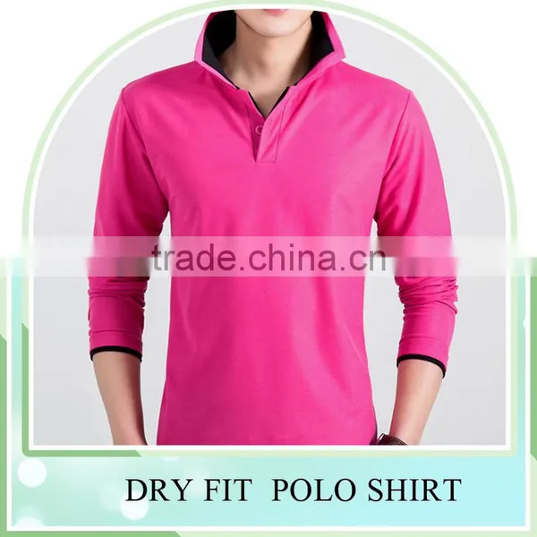 New Fashion Solid Color Mens Polo Shirt, Long Sleeve Turn Down Collar Polo Shirt, Slim Fit Quick Dry Polo Shirt for Men photo-2